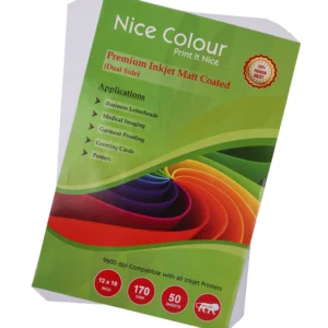 Premium Inkjet Matt Coated Dual Side 12×18 Inch 170 GSM 50 Sheets