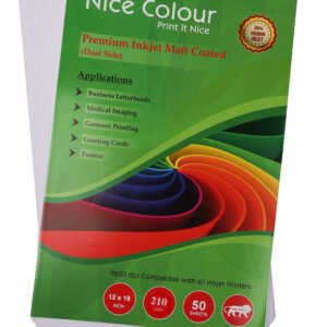 Premium Inkjet Matt Coated Dual Side 12×18 Inch 210 GSM 50 Sheets