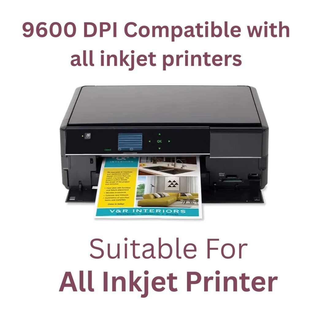 RC Satin Matt Inkjet Photo Paper 12x18 Inch 265 GSM 9600 DPI 50 Sheets Water Proof