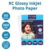 RC Photo Paper, 5x7 Glossy Photo Paper, Waterproof Inkjet Paper, 9600 DPI Print Paper, Premium Inkjet Sheets, Resin Coated Photo Paper, Professional Print Paper