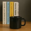 A robust Personalized Black Military Mug with a custom emblem and name, representing service and honor.