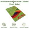 Premium Inkjet Matt Coated Dual Side Paper 12x18 Inch 170 GSM 50 Sheets