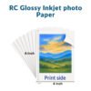RC Inkjet Photo Paper 4x6 inch 260 GSM 9600 DPI Water Proof 100 Sheets