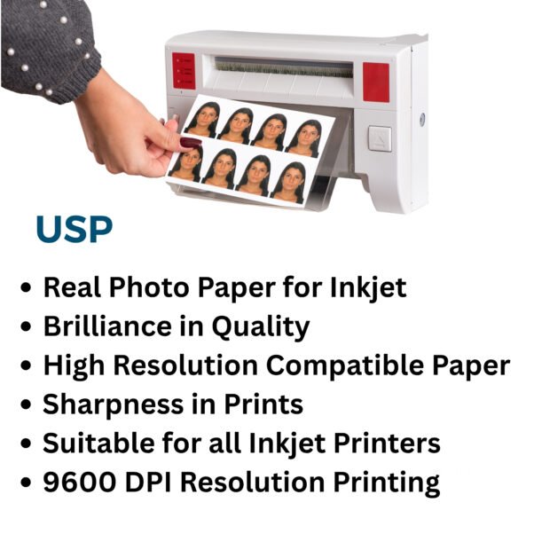 RC Inkjet Photo Paper 4x6 inch 260 GSM 9600 DPI Water Proof 100 Sheets