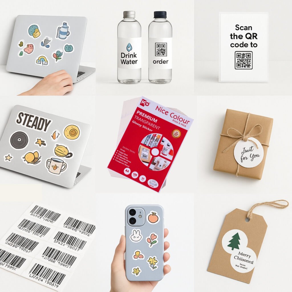 Premium Transparent Glossy Sticker A4 120 Micron 50 Sheet