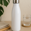 A colorful Personalized UV Sticker Bottle showcasing a vibrant, full-color custom photo and text design, appearing smooth and durable.