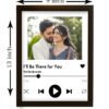 A sleek 8x12 inch customized Spotify frame with a matt finish, displaying a personalized album cover image, song title, artist name, and a scannable Spotify code