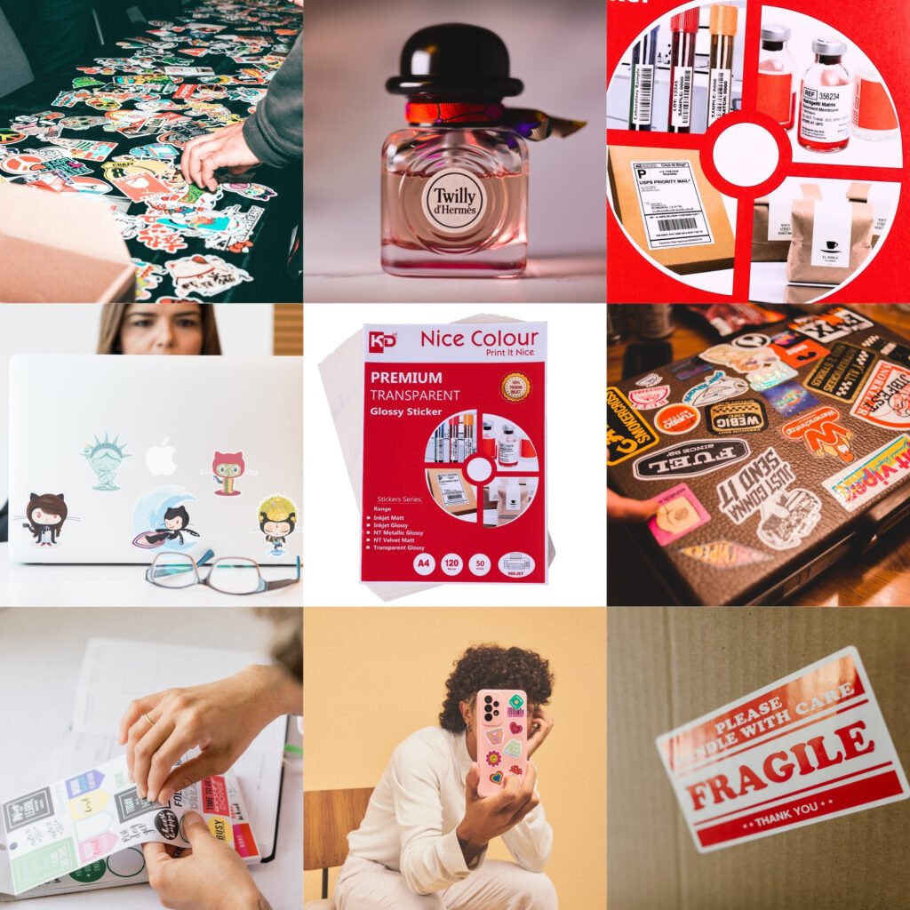 Premium Transparent Glossy Sticker A4 120 Micron 50 Sheet