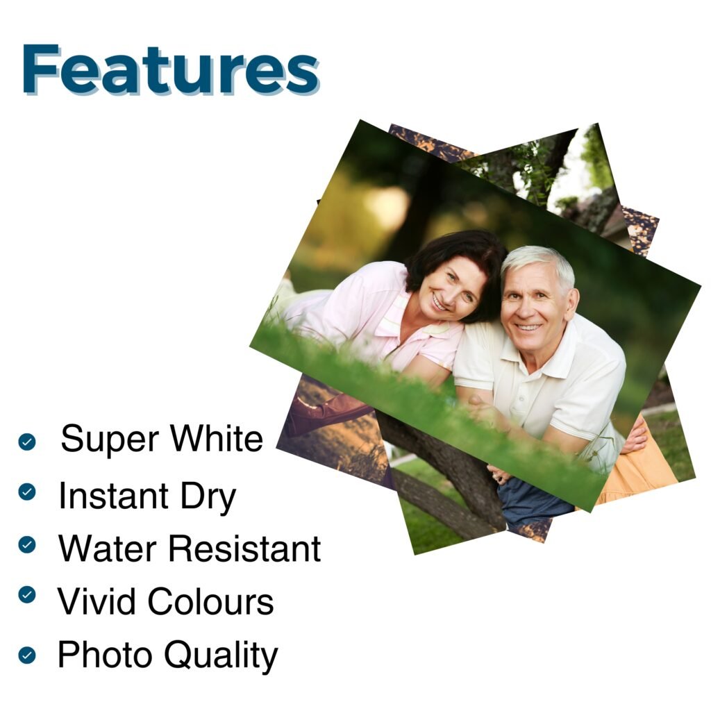 RC Inkjet Glossy Photo Paper 12x18 Inch 50 Sheets 9600 DPI Water Proof
