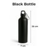 Engraved Bottle 4 A sleek, personalized engraved bottle made of stainless steel, showcasing a detailed custom name and logo design.