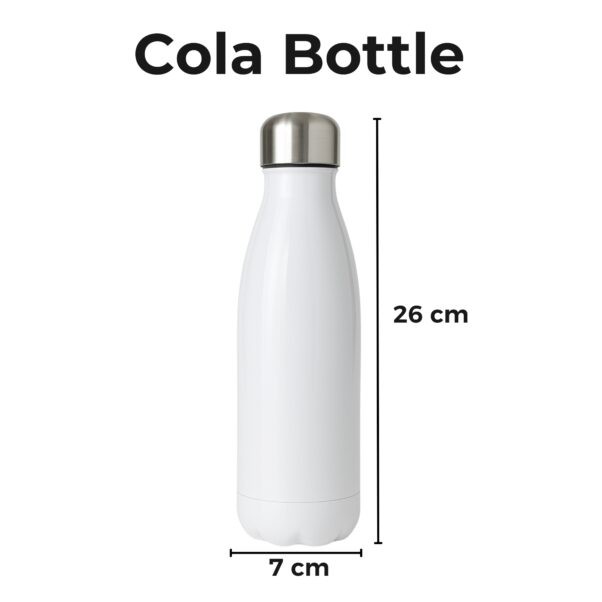 A colorful Personalized UV Sticker Bottle showcasing a vibrant, full-color custom photo and text design, appearing smooth and durable.