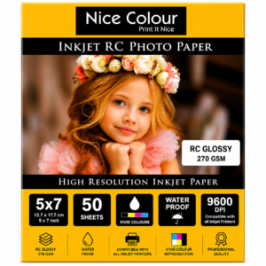 RC Inkjet Photo Paper 5×7 Inch 9600 DPI Water Proof 50 Sheets