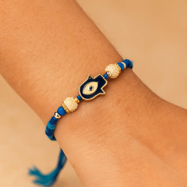 Guard your brother with love and positive energy this Raksha Bandhan. Our Blue Evil Eye Rakhi is not just a trend, but a powerful symbol of protection for his well-being.