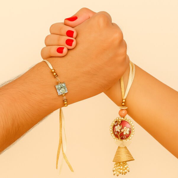 Designer Bhaiya Bhabhi Rakhi Set