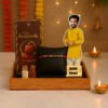 Raksha Bandhan Gift for Brother – Caricature, Rakhi & Cadbury