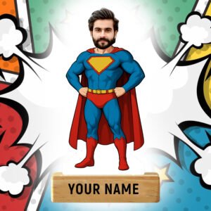 Personalized Superman Caricature Standee