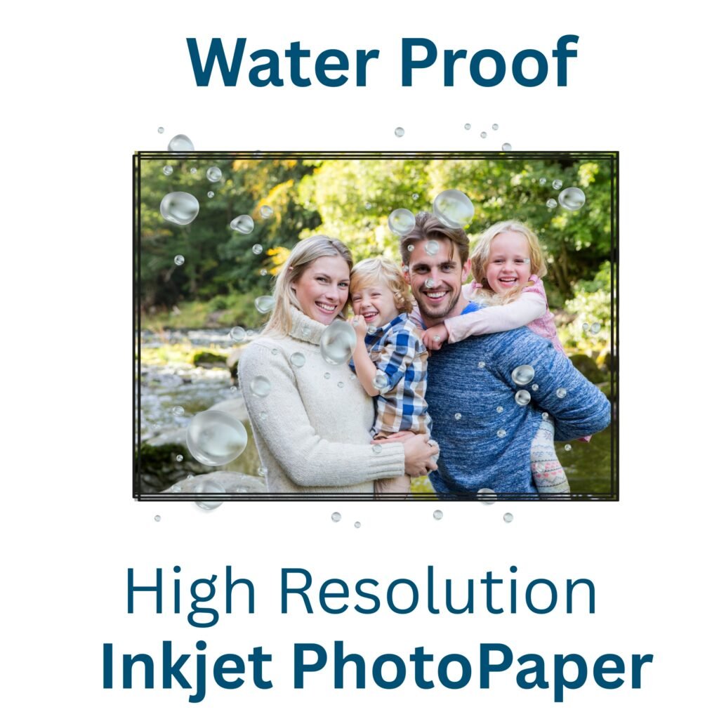 RC Inkjet Glossy Photo Paper 12x18 Inch 50 Sheets 9600 DPI Water Proof