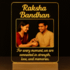 Personalized LED Lamp with custom photo and Raksha Bandhan message