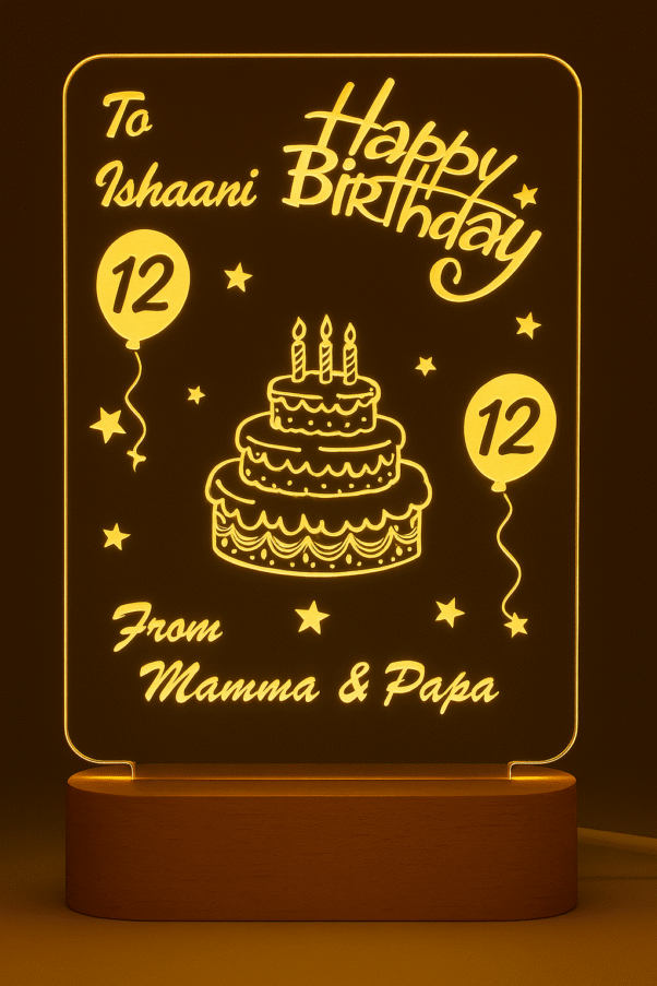 Birthday Acrylic Led Lamp