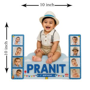 Wooden cutout photo for baby customized
