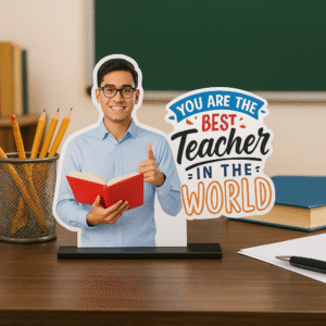 Customised Printing Solutions 14 Best Teacher Caricature – Personalized Desk Stand Gift for Teachers | PrintItNice