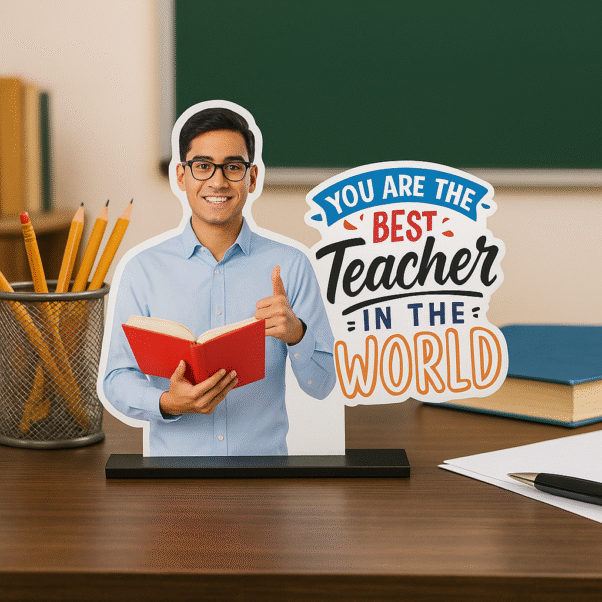 Best Teacher Caricature desk stand – personalized teacher gift by PrintItNice