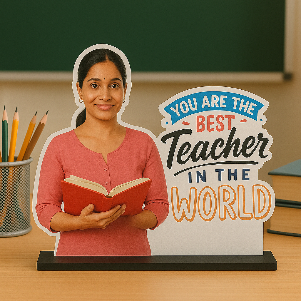 Teacher Caricature – Personalized Desk Stand Gift for Teachers | PrintItNice 3 teacher caricature