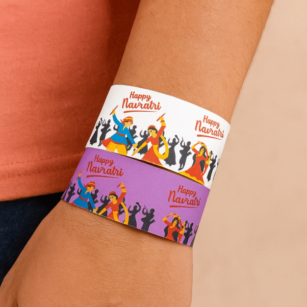 Custom Wristbands for Navratri Events