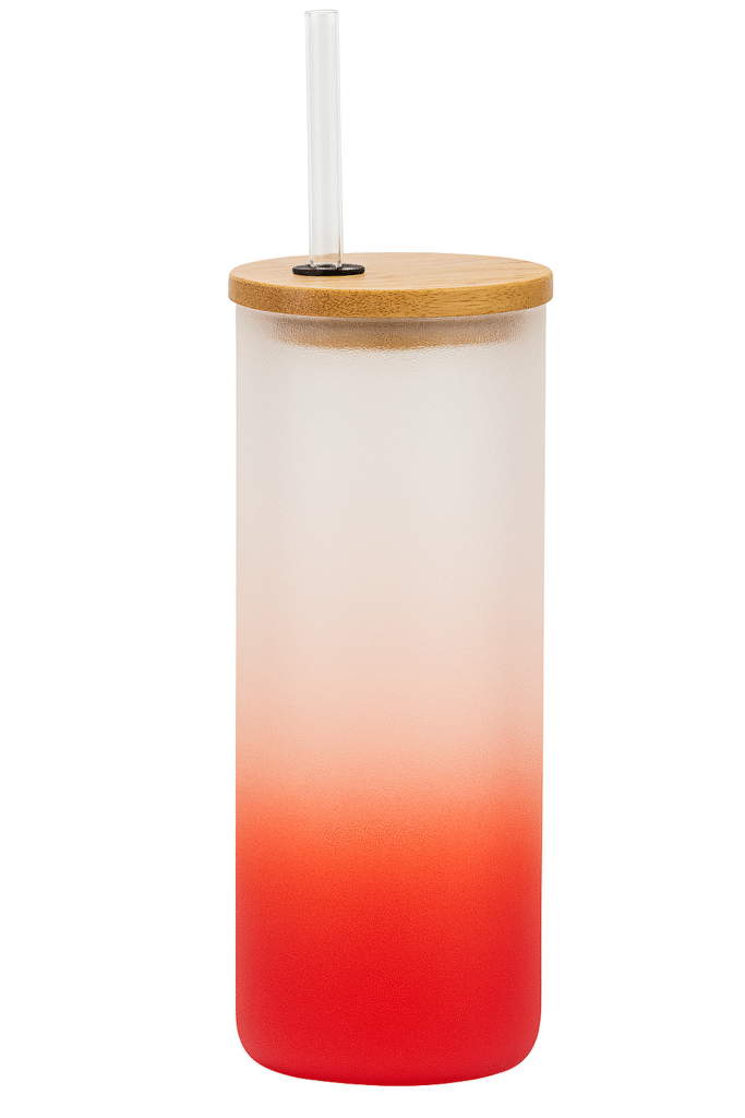 Personalized Tumbler with Custom Name & Quote. One side shows the customizable text "your name here" in colorful, bubbly letters, and the other side shows the motivational quote "trust your self" in similar colorful, bubbly letters.