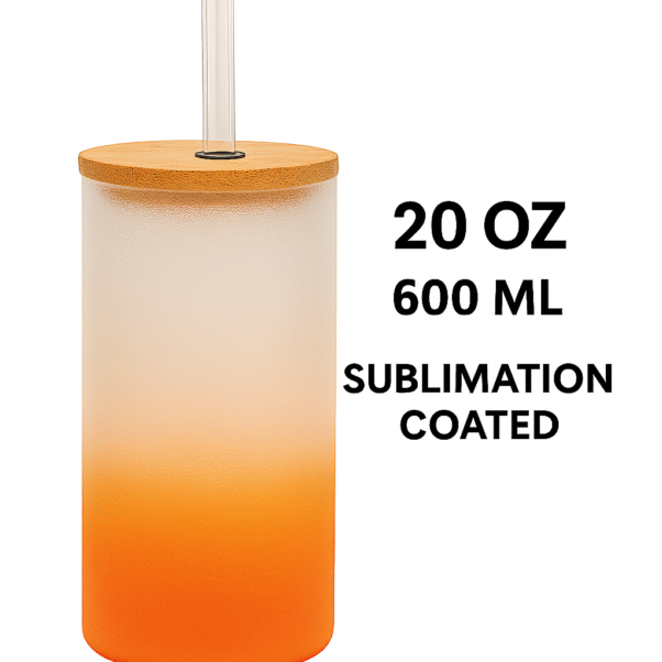 A white and orange gradient Personalized Dinosaur Tumbler for Kids with a bamboo lid and clear straw, featuring colorful illustrations of various dinosaurs, leaves, anchors, and the text "DINO ADVENTURE" and a vertical custom name "Rohan."