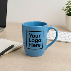 Blue coffee mugs