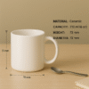 Personalized Name Coffee Mug, perfect for adding a personalized name or design.