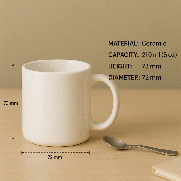 Personalized Name Coffee Mug, perfect for adding a personalized name or design.