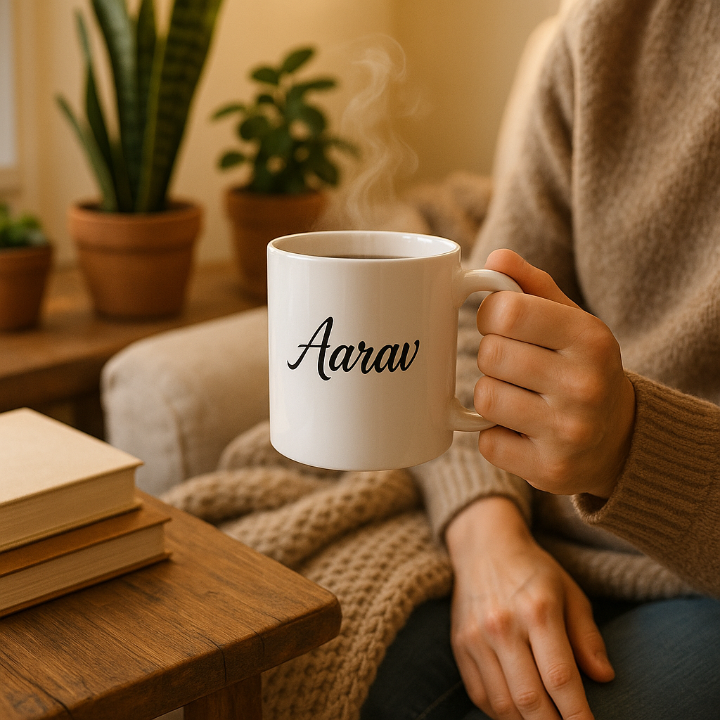 Personalized Name Coffee Mug, perfect for adding a personalized name or design.