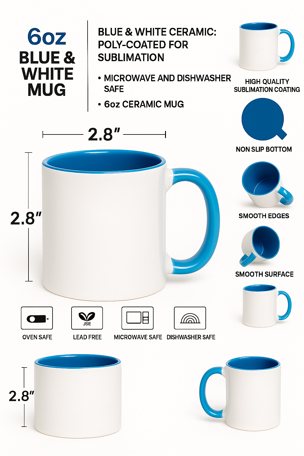 Bulk Ceramic Mugs Wholesale held by a hand on a table with a vintage alarm clock.