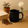 Personalized name coffee mug "YOUR LOGO HERE" printed in white letters on the side.