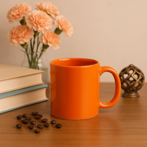 Personalize Full Orange Ceramic Coffee Mug