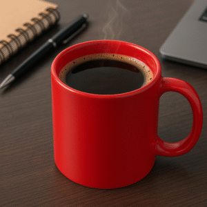 Personalized Red Coffee Mug with Name or Logo