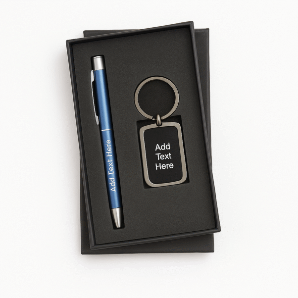 Personalized Pen And Keychain Set with Custom Engraving