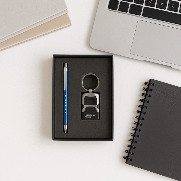 Personalized Pen And Keychain Set with Custom Engraving