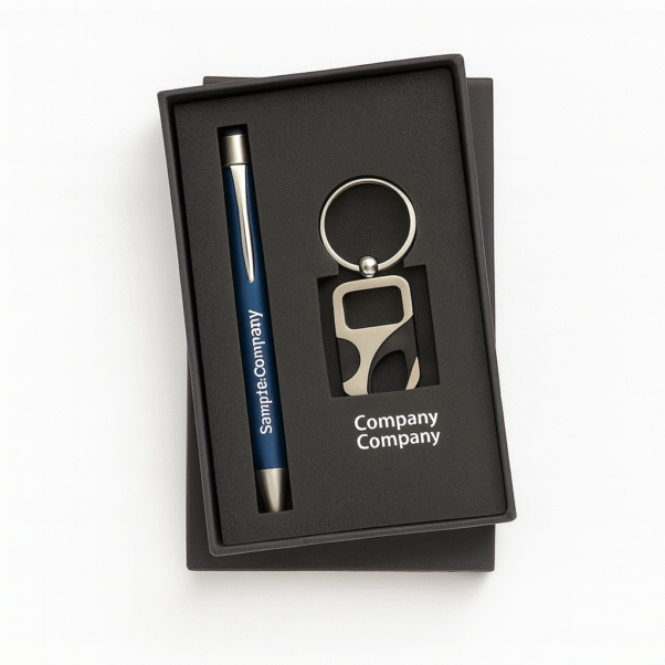 Personalized Pen And Keychain Set with Custom Engraving