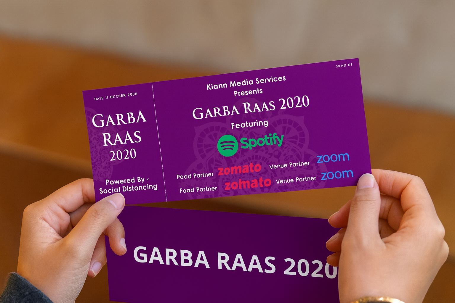 Ticket Printing for Events with QR Code & Custom Design