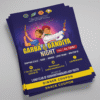 Navratri Flyer for Garba and Dandiya Night Promotion