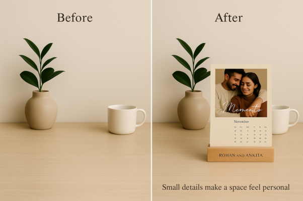 Personalized Photo Desk Calendar with Custom Photos