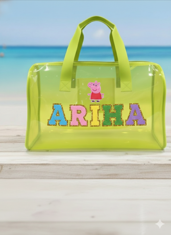 Personalized Jelly Duffle Bag - Yellow