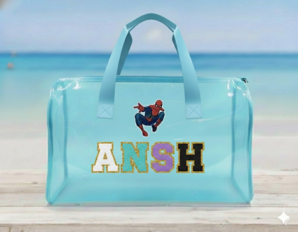 Personalized Jelly Duffle Bag - Blue