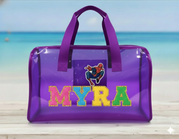 Personalized Jelly Duffle Bag - Purple