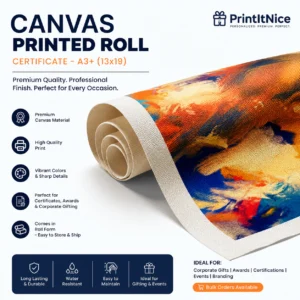 A3 Canvas Print Corporate Certificate | Textured Canvas Finish | PrintItNice