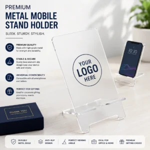 Acrylic Mobile Stand Corporate Logo | Translucent Acrylic, Premium Finish | PrintItNice