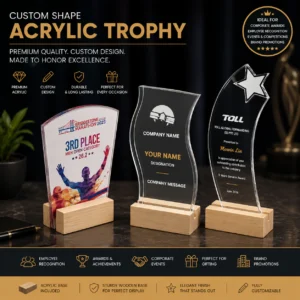 custom shape acrylic trophy | Custom Shape Acrylic Trophy | Translucent Acrylic, Premium Finish | PrintItNice